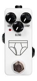 JHS Whitey Tighty mini compressor guitar pedal — white enclosure