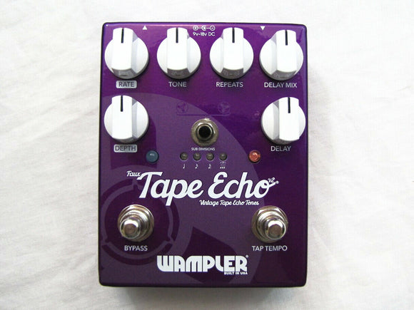 Used Wampler Faux Tape Echo V2 Delay Guitar Effects Pedal