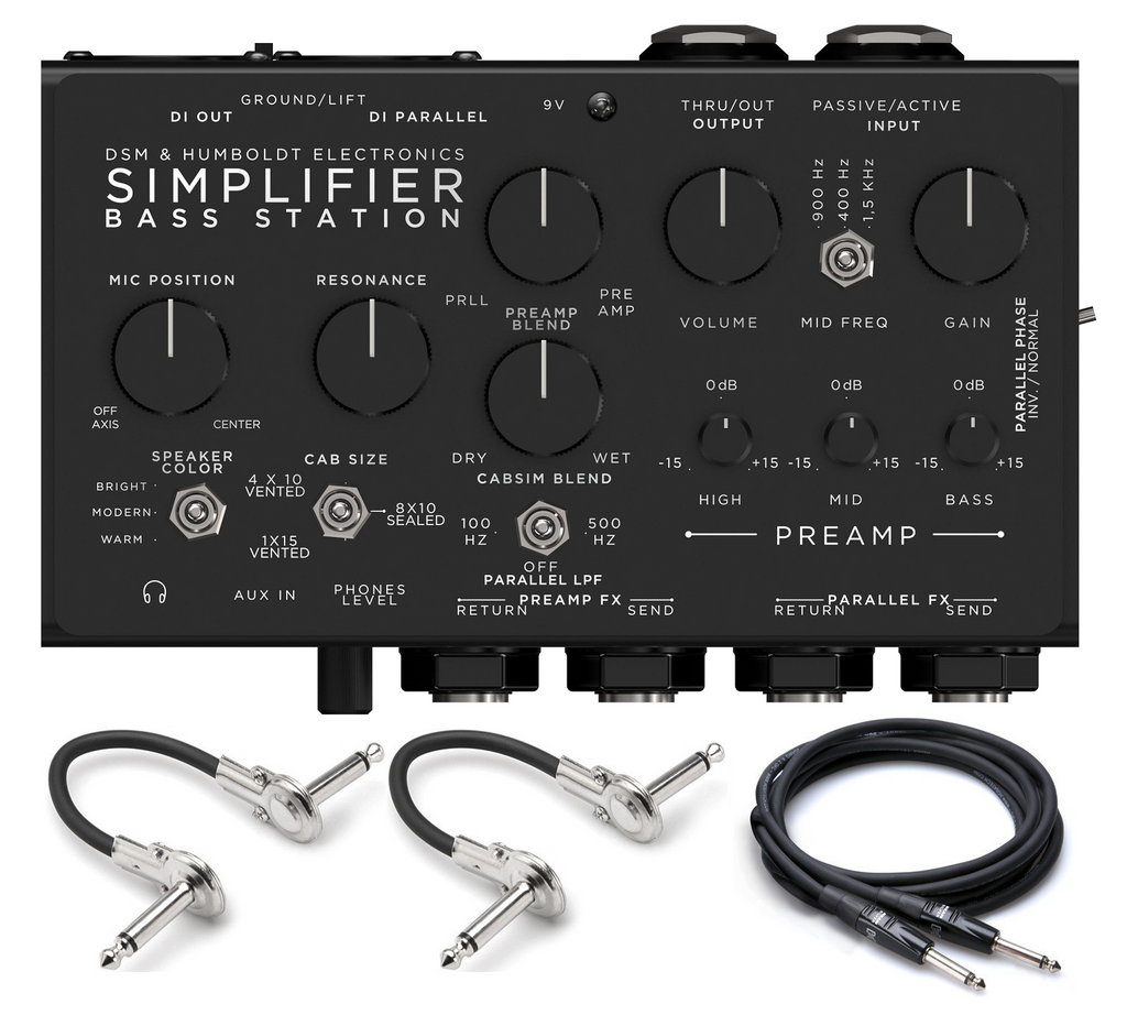 DSM & Humboldt Simplifier Bass Station preamp DI with included patch cables