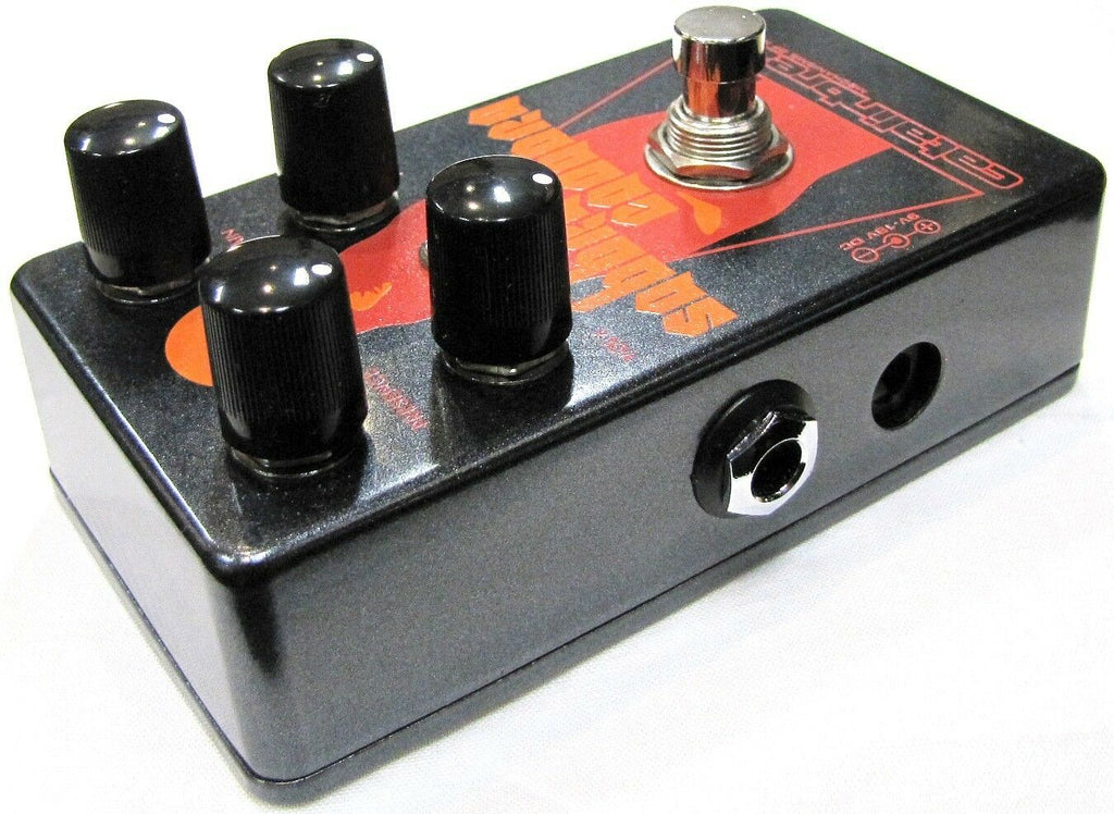 Catalinbread Sabbra Cadabra treble boost pedal — controls and footswitch detail