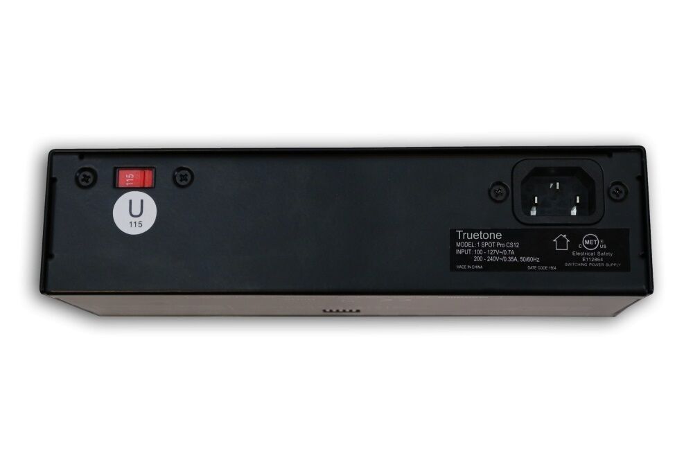 Truetone 1 Spot Pro CS12 power supply — top panel detail