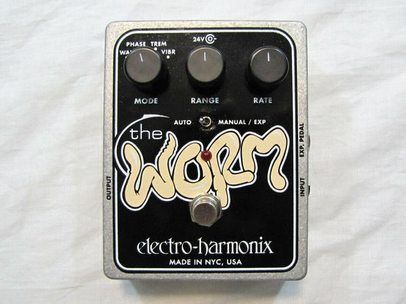 Used Electro-Harmonix The Worm Analog Wah Phaser Vibrato Tremolo Guitar Pedal