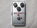 Electro-Harmonix Nano Rams Head Big Muff Pi fuzz pedal — silver enclosure with volume, sustain and tone knobs