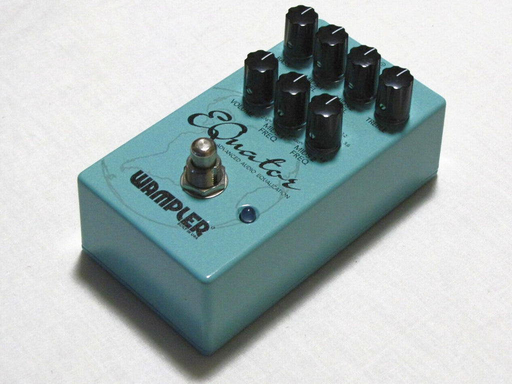 Wampler EQuator EQ pedal showing top-mounted jacks and footswitch