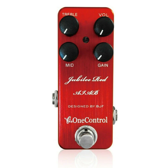 New One Control Jubilee Red Distortion Overdrive Preamp Guitar Effects Pedal