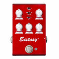 Bogner Ecstasy Red Mini overdrive pedal in red, top control panel