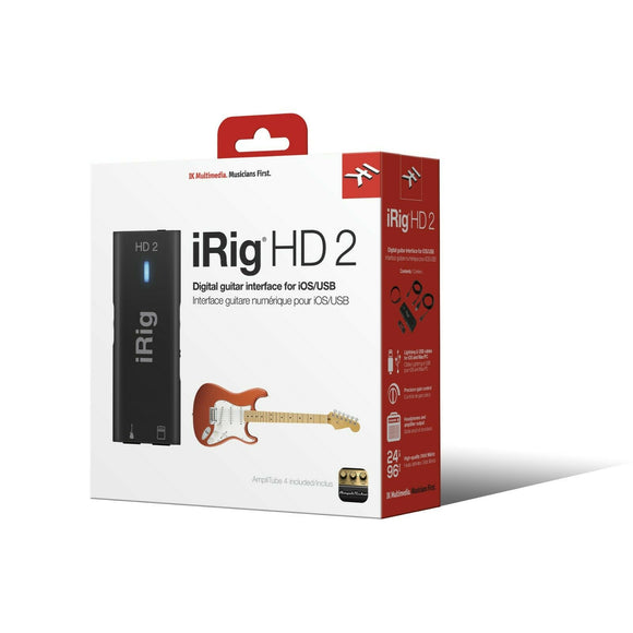 New IK Multimedia iRig HD 2 Guitar Audio Interface for IOS, Mac and PC