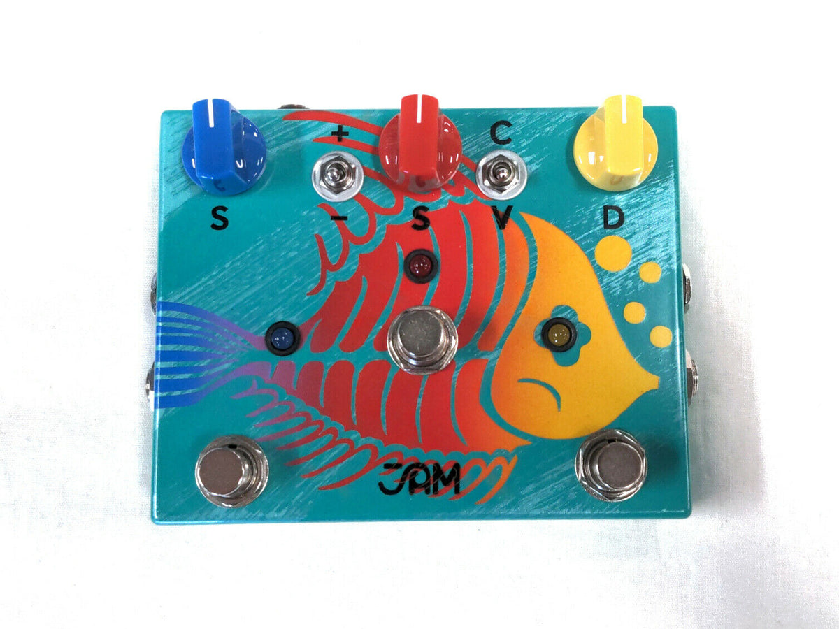 JAM Pedals Ripply Fall chorus phaser pedal with hand-painted fish artwork