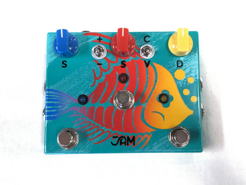JAM Pedals Ripply Fall chorus phaser pedal with hand-painted fish artwork