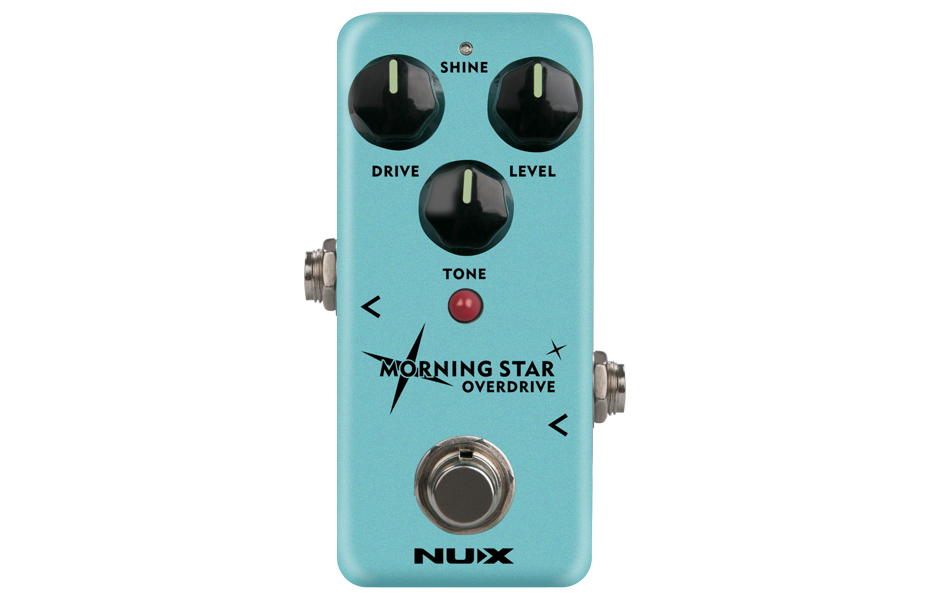 NUX Morning Star NOD-3 overdrive pedal - blue enclosure, top view