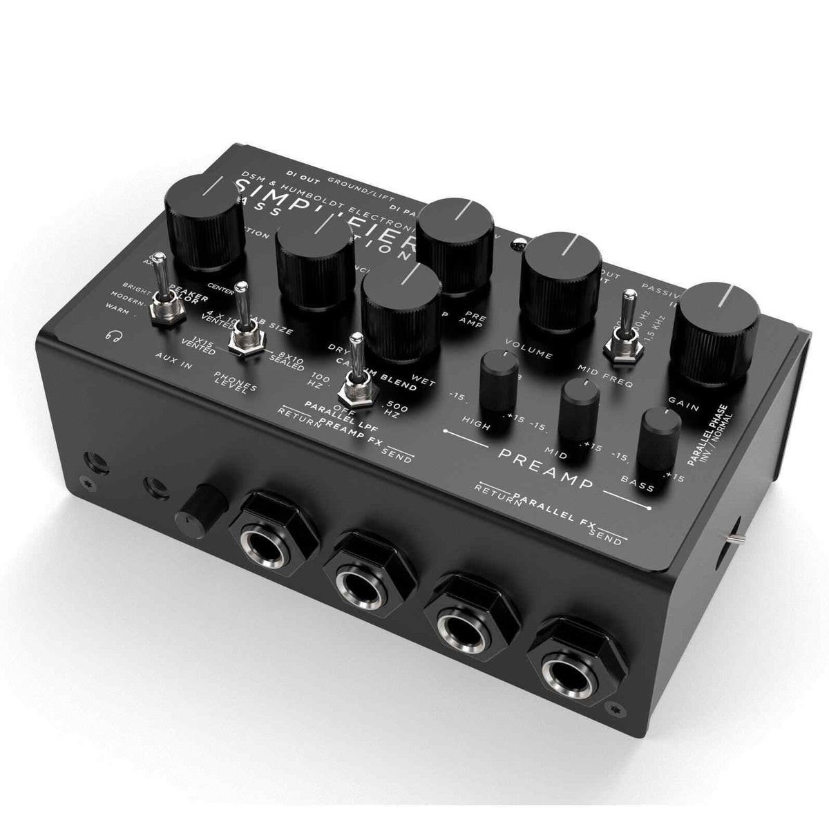 DSM & Humboldt Simplifier Bass Station rear input output jacks