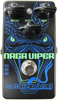 Catalinbread Naga Viper treble boost guitar pedal - black enclosure with blue snake art