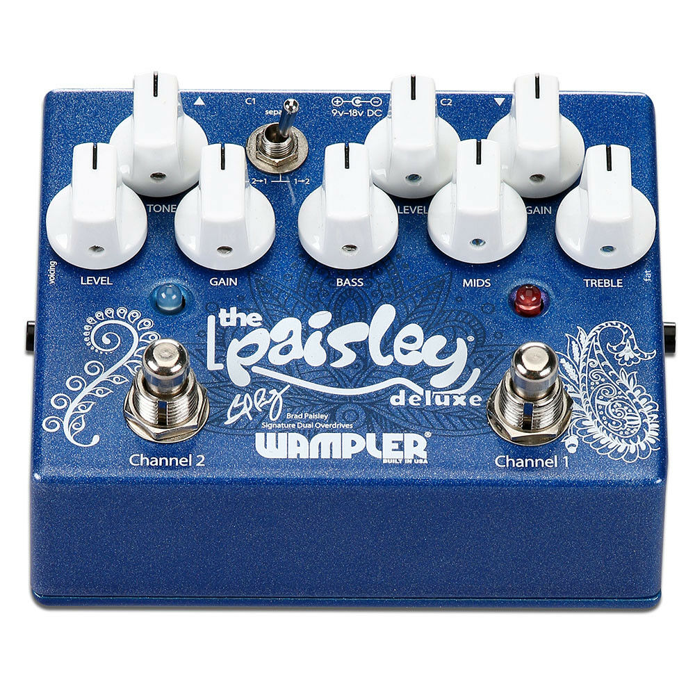 Wampler Paisley Deluxe overdrive — rear panel and power connections