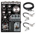 Death by Audio Rooms stereo reverb pedal, black, with included patch and guitar cables