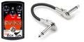 Hot Box HB-RS Rusher distortion pedal — black & red enclosure with included patch cable