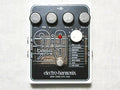 Electro-Harmonix Bass9 Bass Machine pedal — top view, white and black