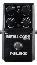 NUX Metal Core Deluxe distortion guitar effects pedal — black enclosure