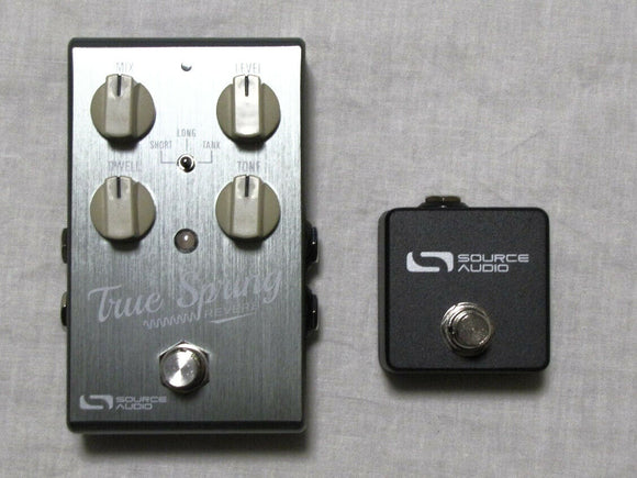 Source Audio True Spring Reverb Effects Pedal Front and SA167 Tap Switch Front
