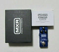 MXR M280 Vintage Bass Octave mini pedal — blue enclosure with original box and adapter