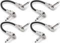 4 New Hosa Low Profile Flat Pancake Right Angle 6" Patch Cables IRG-1005 4 Pack