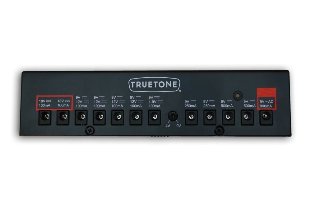 Truetone 1 Spot Pro CS12 power supply — included cables and converter plugs