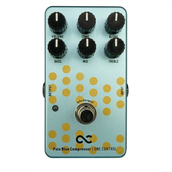 New One Control Pale Blue Compressor Guitar Effects Pedal