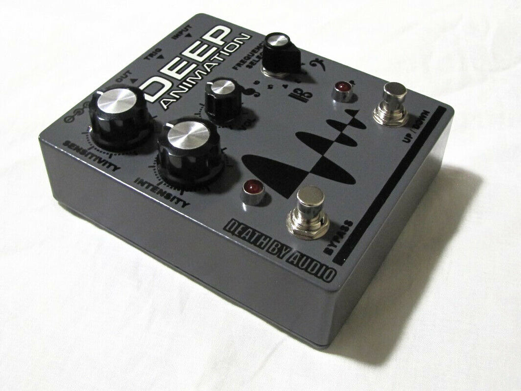 Death By Audio Deep Animation envelope filter pedal — angled view