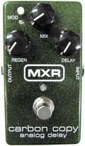 Used MXR M169 Carbon Copy analog delay guitar effects pedal, dark green enclosure