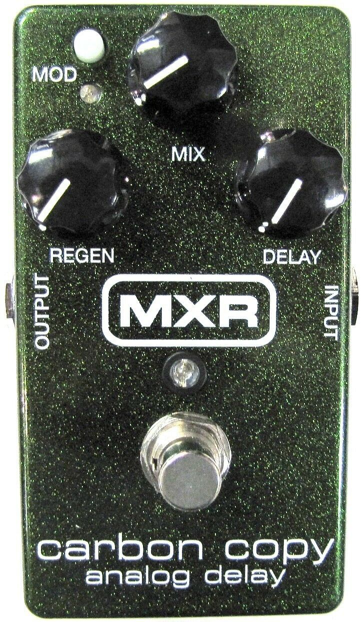 Used MXR M169 Carbon Copy analog delay guitar effects pedal, dark green enclosure