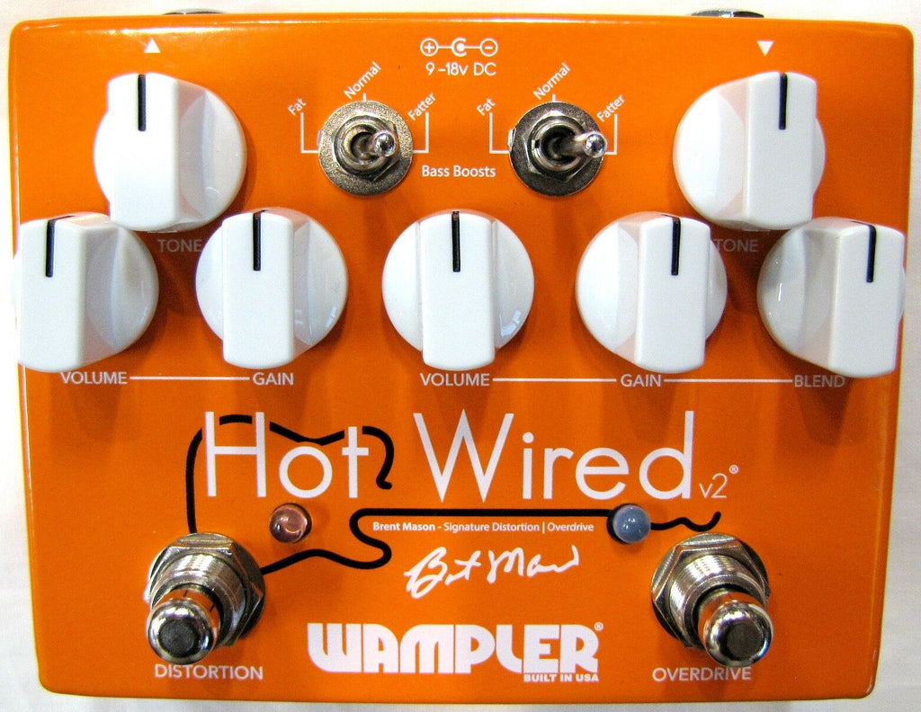 Used Wampler Brent Mason Signature Hot Wired V2 Overdrive Guitar Effects Pedal