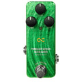 One Control Persian Green Screamer overdrive pedal, bright green textured enclosure, Level, Tone and Drive knobs, Vintage/Modern switch, BJF design