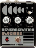 Death By Audio Reverberation Machine reverb pedal — black enclosure, top