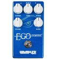 Wampler Ego Compressor guitar effects pedal — blue sparkle enclosure, five controls including blend