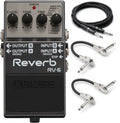 Boss RV-6 digital reverb guitar pedal with included guitar and patch cables
