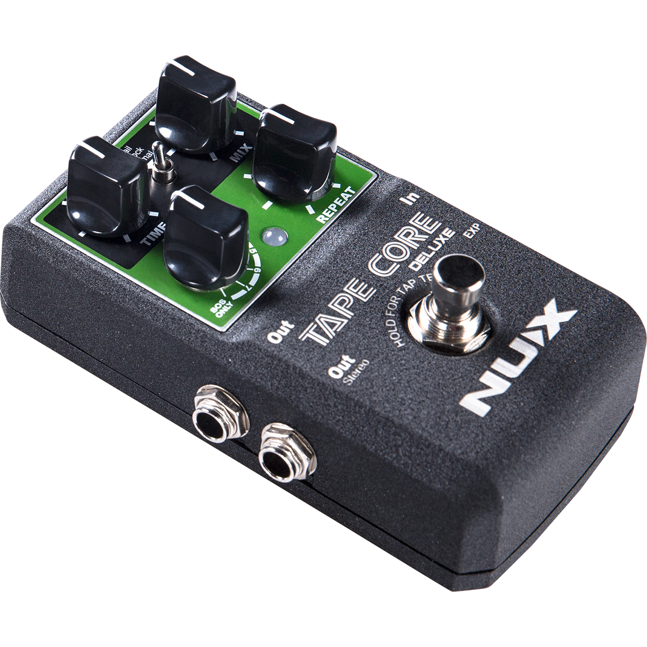NUX Tape Core Deluxe tape delay pedal - angled view