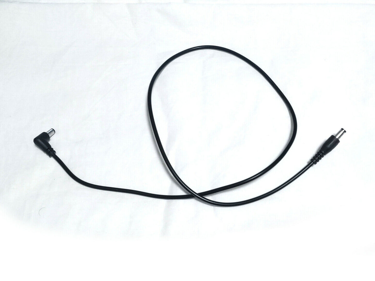 One Control DC-70-LS 70cm black DC power cable with angled and straight plugs