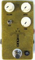 JHS Morning Glory V4 overdrive pedal — gold enclosure, top view of controls