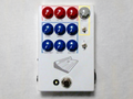 JHS Colour Box V2 preamp pedal — front view with included instrument and patch cables