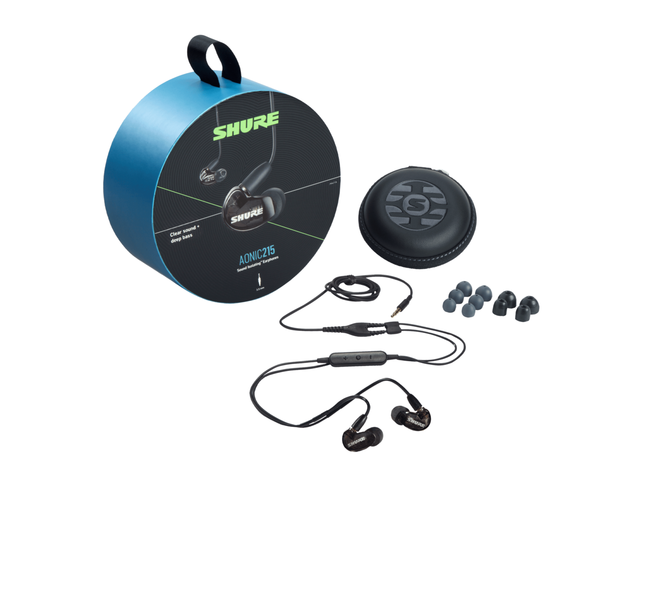 Shure AONIC 215 black sound isolating wired earphones