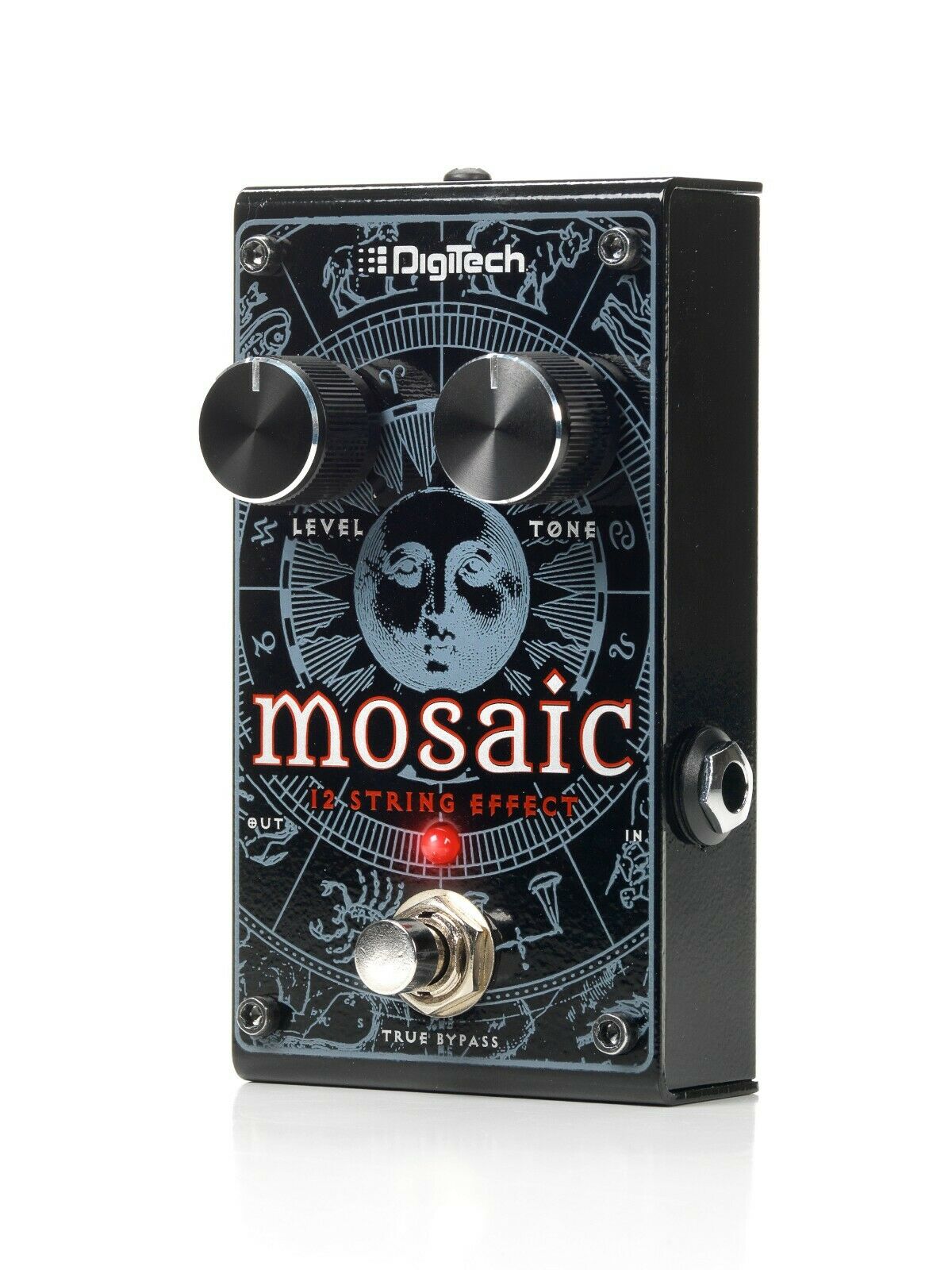 DigiTech Mosaic 12-string pitch shifter pedal — angled control view
