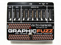 Electro-Harmonix Graphic Fuzz EQ Distortion Sustainer pedal — top view with sliders
