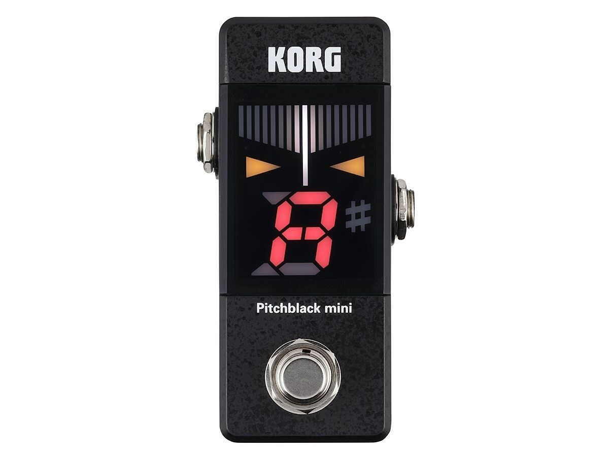 Korg Pitchblack Mini PB01 black compact pedal tuner with red LED note display