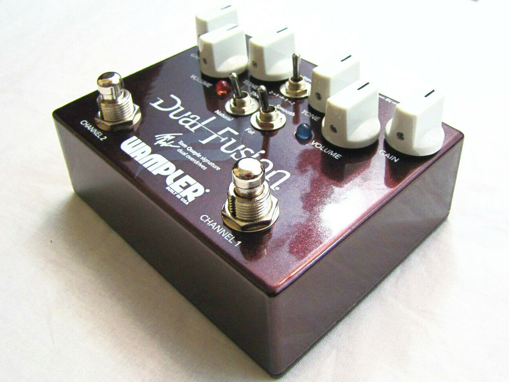 Wampler Dual Fusion V2 dual overdrive pedal showing Channel 1 and Channel 2 footswitches