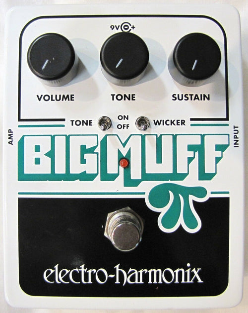Electro-Harmonix Big Muff Pi Tone Wicker fuzz pedal - white enclosure, green graphics