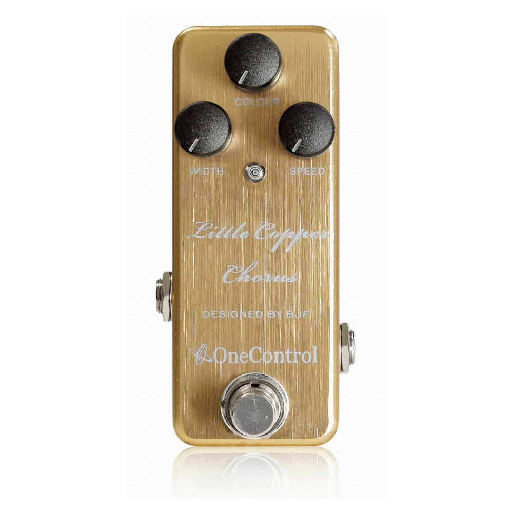 One Control Little Copper Chorus Guitar Effects Pedal - Gold Enclosure Front View