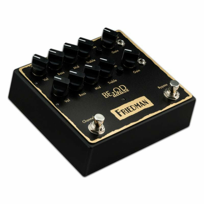 Friedman BE-OD Deluxe dual overdrive pedal angled view