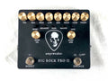 Amptweaker Big Rock Pro II distortion preamp — black enclosure with gold knobs top view
