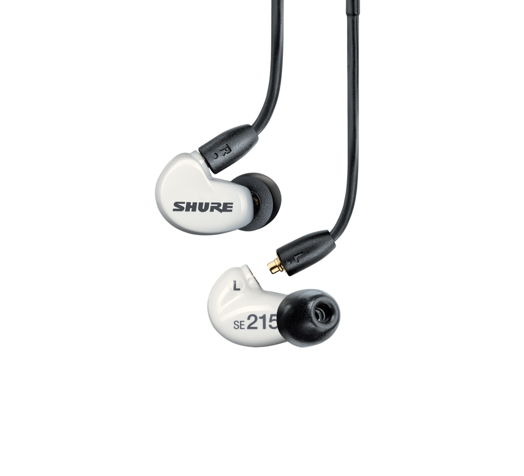 Shure AONIC 215 white earphones with detachable cable and case