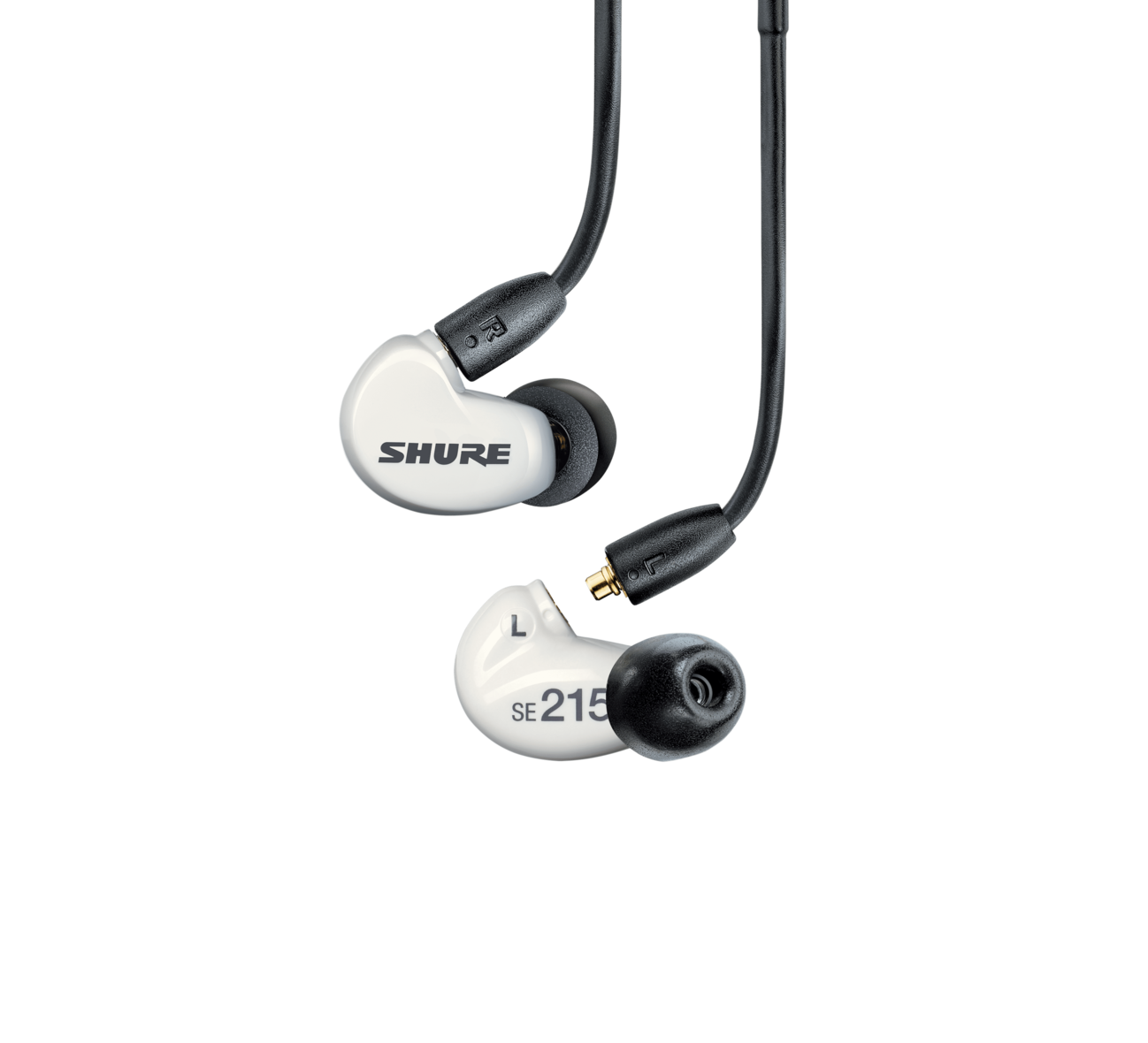 Shure AONIC 215 white earphones with detachable cable and case