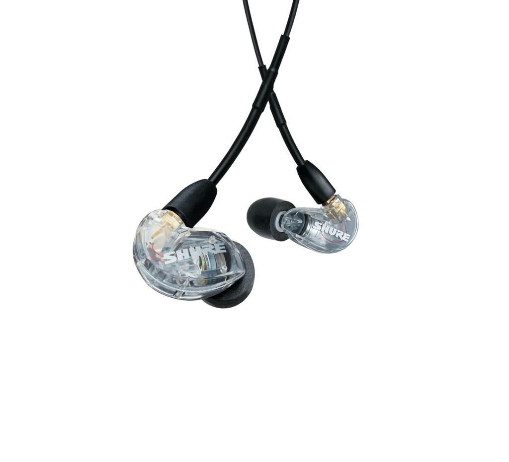 Shure AONIC 215 clear earphones fit kit and carrying case